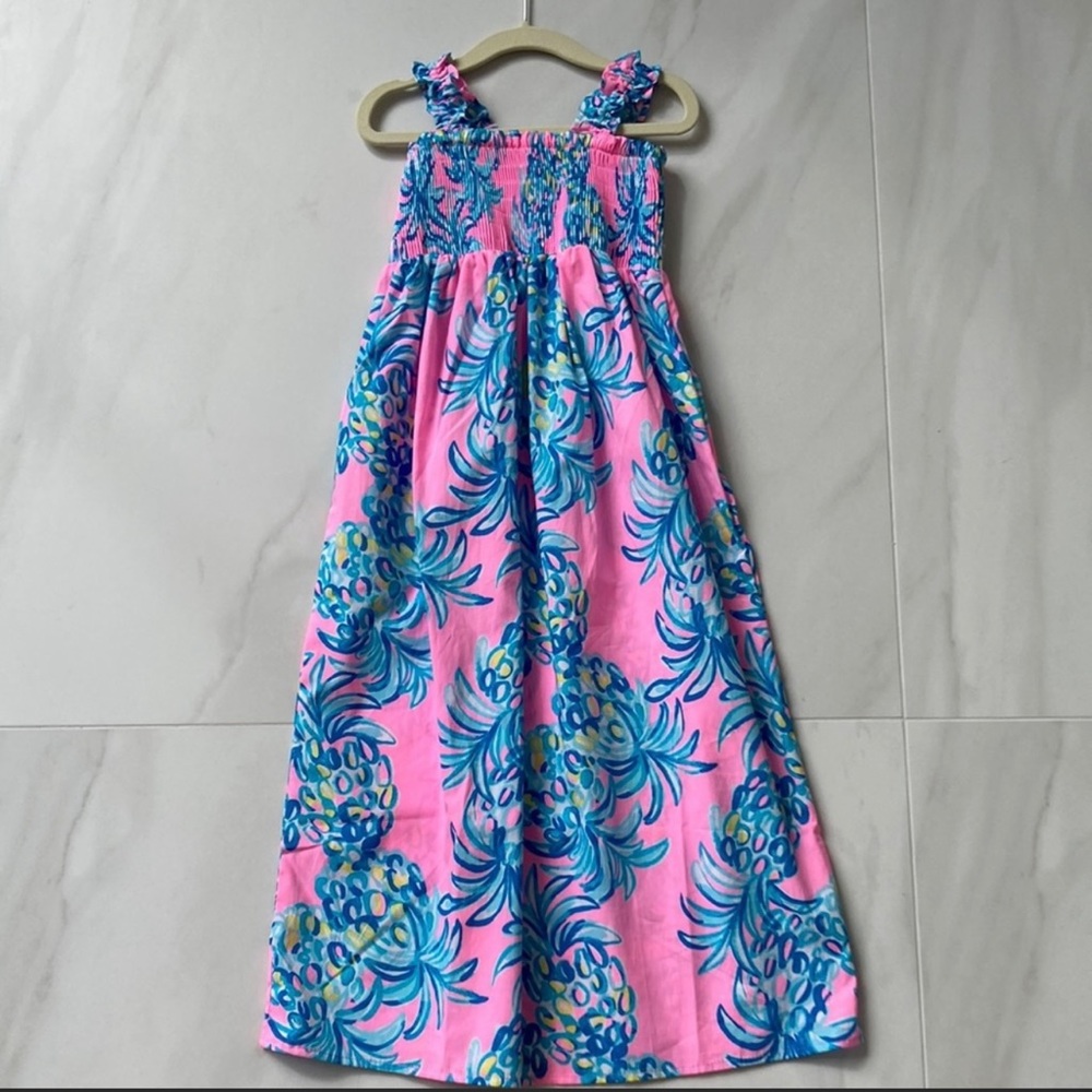 Lilly Pulitzer Jeanie Maxi Pelican Pink Beat the Heat Dress 🍍